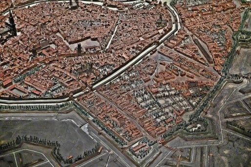 Plan relief de 1727 - Le secteur du Marais Vert est compris entre les rues du Faubourg-de-Pierre et du Faubourg-de-Saverne (Photo MM / Rue89 Strasbourg)