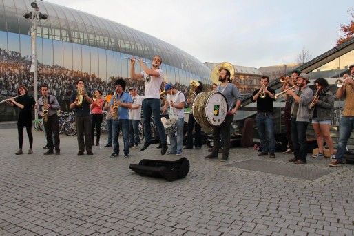 La Fanfare des externes et des internes de Strasbourg n'a pas eu le droit de jouer au centre-ville (Photo FEIS)
