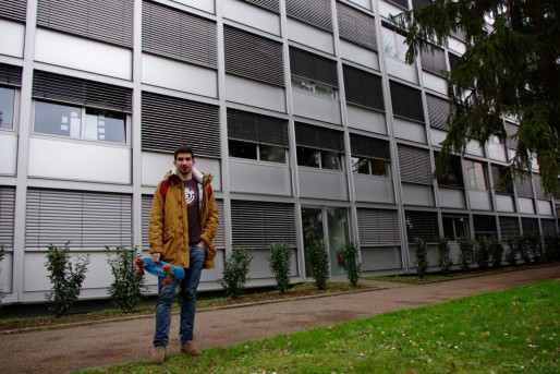 Juan, étudiant Erasmus de 21 ans apprécie le calme et le prix du loyer de cette cité U. (Photo : Anaïs Engler)
