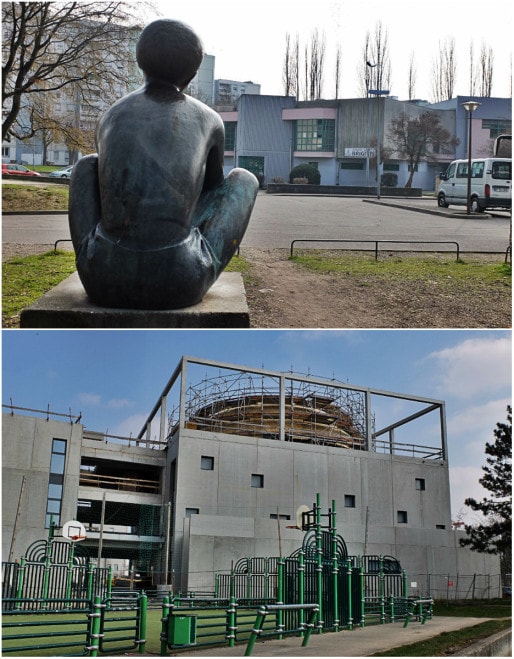 Maille Brigitte, où se construit la nouvelle mosquée de Hautepierre (Photos MM / Rue89 Strasbourg)