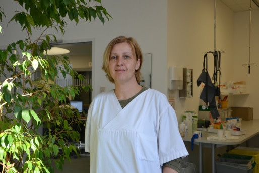 Sandrine Hugel est l'une des dix infirmières alsaciennes des urgences de l'Ortenau Klinikum, où elle travaille depuis 25 ans (Photo CGM / Rue89 Strasbourg).