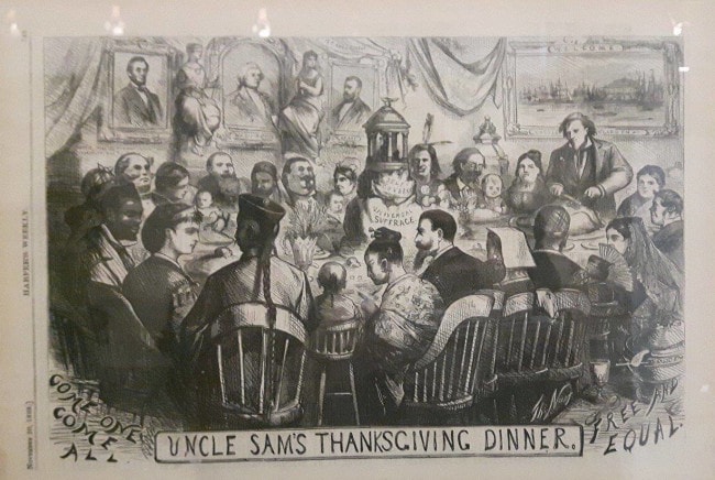 “Uncle Sam’s thanksgiving dinner”,1869 (Photo JD / Rue89 Strasbourg / cc) 