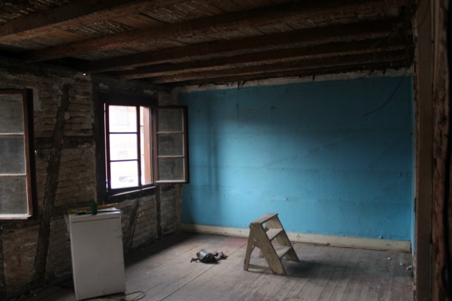 La Maison Mimir a entièrement été vidée pour le début des travaux, qui n'attendent plus que la campagne de financement participatif décolle.