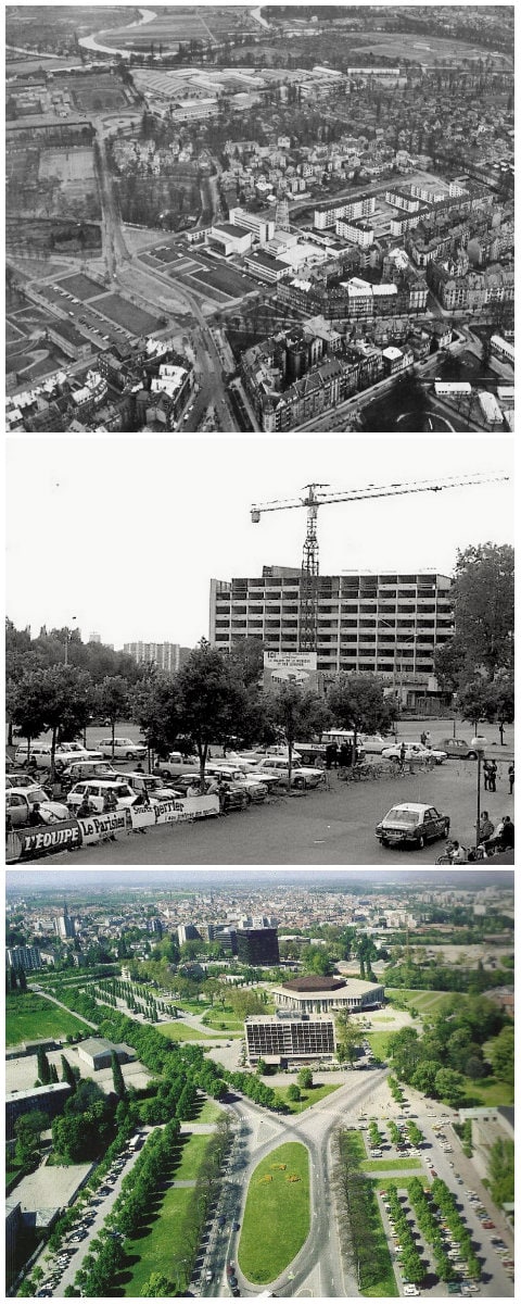 Place de Bordeaux vers 1965 et 1973 (Archives France 3 Alsace)