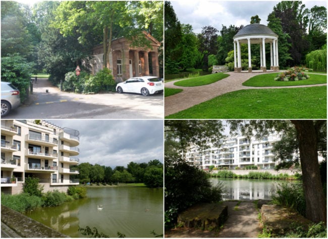 (En haut) le parc de l'Orangerie - (En bas) le quartier du Bon Pasteur (Photos MM / Rue89 Strasbourg)