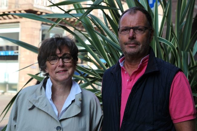 Christine Lehmann et Michel Pirot, anciens des Vitrines. (Photo : CG / Rue89 Strasbourg / cc)