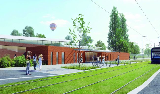 Vue extérieure de la future piscine de Hautepierre (Doc remis - Thierry Nabert Architecture)