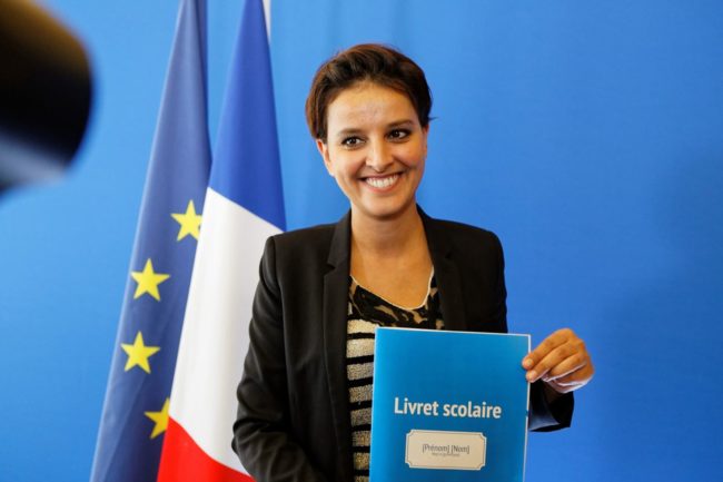 La ministre de l'Éducation nationale, Najat Vallaud-Belkacem, présente le livret unique numérique (Photo Min. Education nationale)