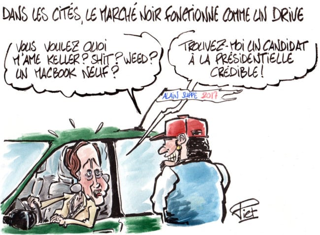 À la cour des miracles, même l'impossible se négocie (dessin de Piet).