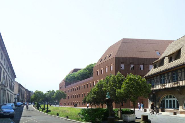 Le bâtiment doit s'insérer dans l'enceinte de l'hôpital civil (document Lipsky-Rollet)