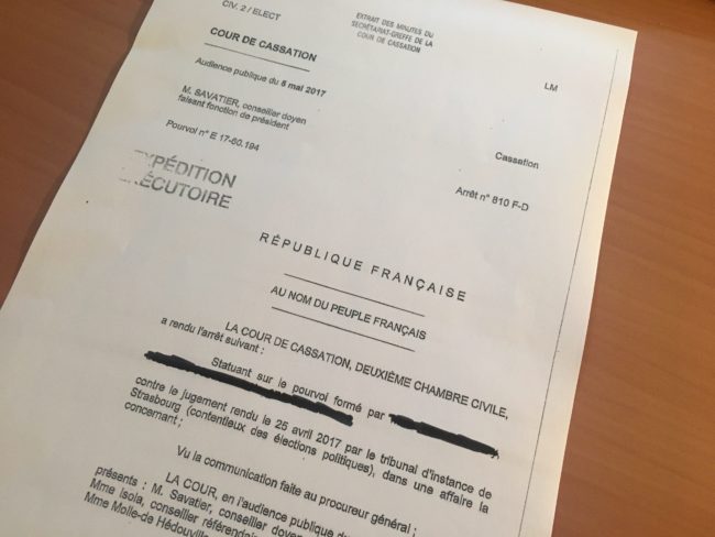 La Cour de Cassation oblige le tribunal d'instance de Strasbourg à statuer sur les fond des dossiers des radiés des listes électorales (Photo Rue 89 Strasbourg / RG)