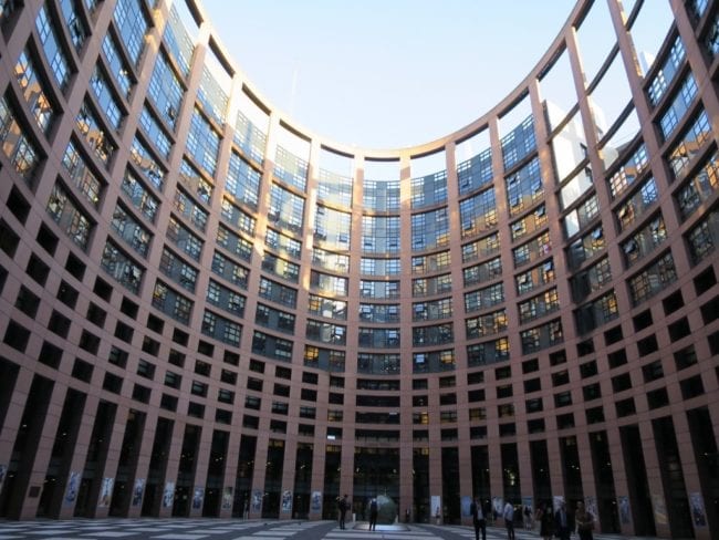 Les députés européens se retrouvent à Strasbourg quatre jours par mois, le temps des sessions plénières. (Photo CS / Rue89 Strasbourg / cc)