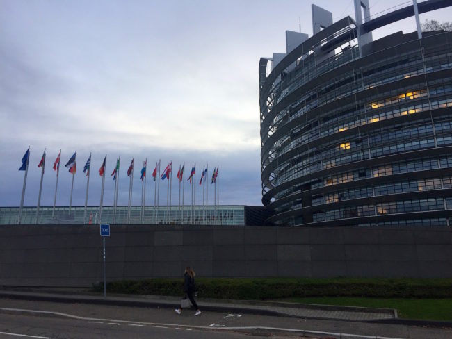Le débat autour des cas de harcèlement sexuel au sein du Parlement européen était au coeur de nombreuses discussions cette semaine à Strasbourg (Photo CS / Rue89 Strasbourg / cc)