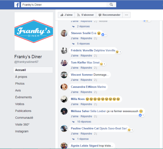 Réactions des habitués des Franky's Diner 
