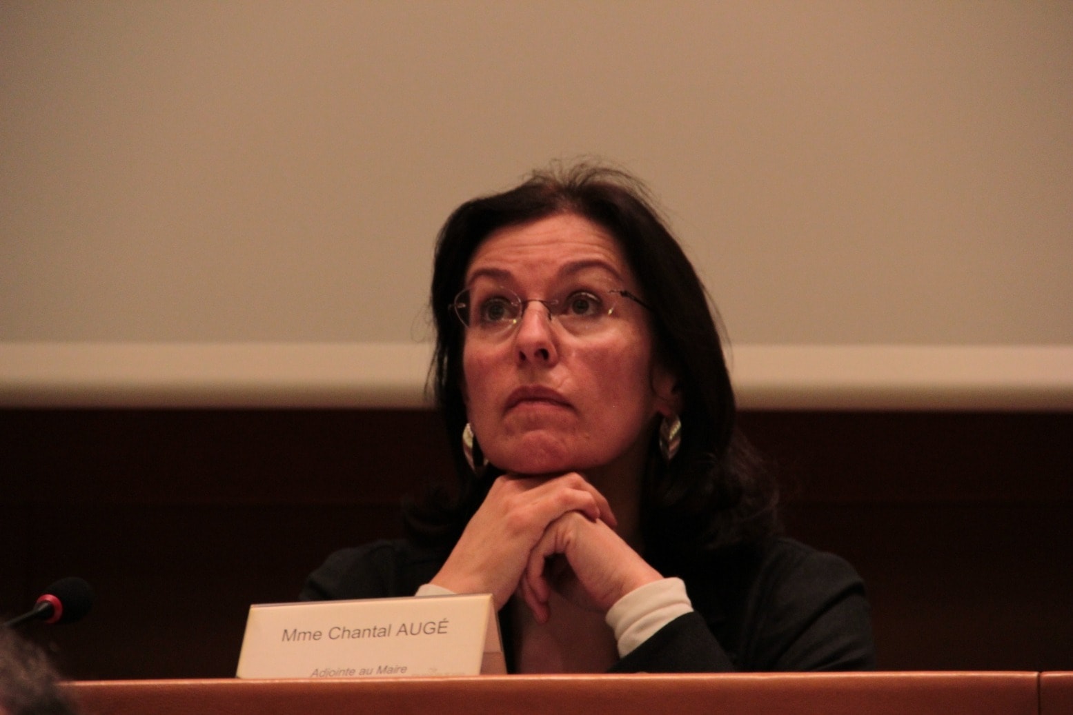 Chantal Augé lors du conseil municipal du 23 janvier. (Photo Yonathan R.)