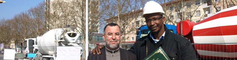 Pose de la première pierre de la mosquée de la Robertsau