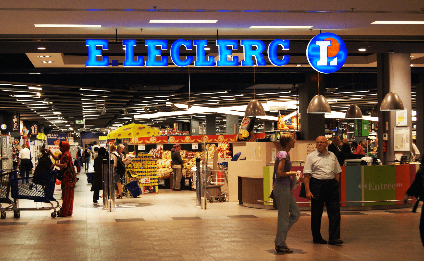 Le supermarché E.Leclerc du centre commercial Rivétoile.