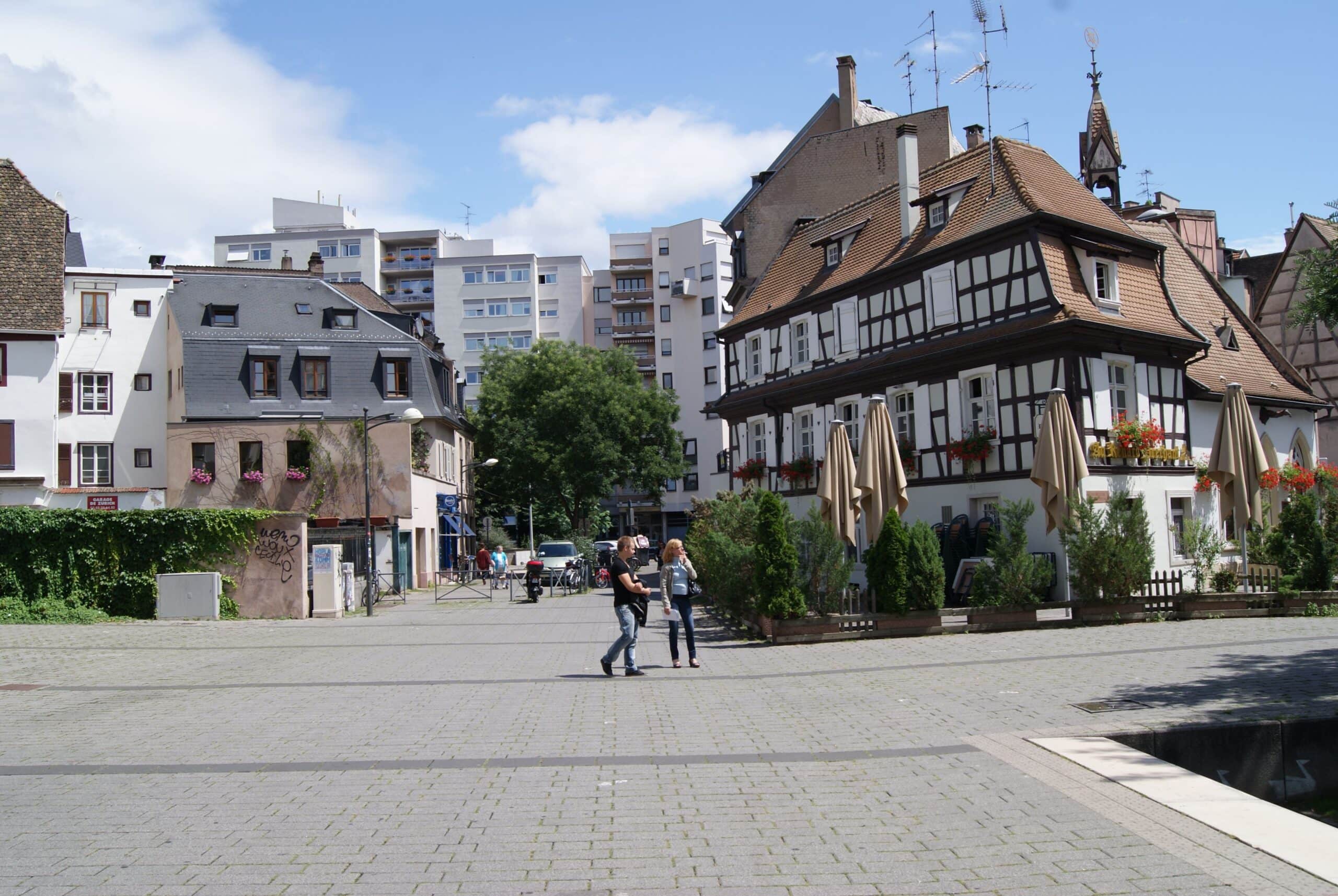 La place de Zurich, dans le quartier de la Krutenau