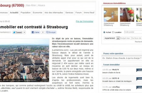 Le marché immobilier strasbourgeois connaît des disparités