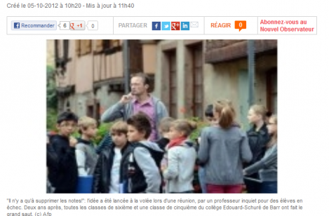 Le collège de Barr supprime les notes pour les 6èmes