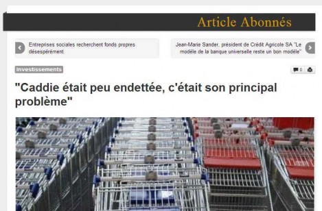 Caddie était peu endetté, c’était son principal problème