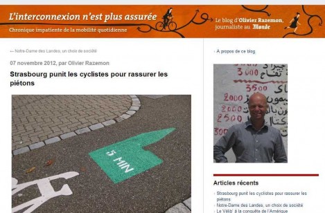 Strasbourg punit les cyclistes pour rassurer les piétons