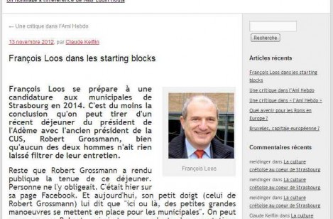 François Loos, candidat de la droite aux municipales à Strasbourg ?