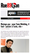 Mariage pour tous : pour Yann Wehrling, il faut « passer à l’acte,vite »