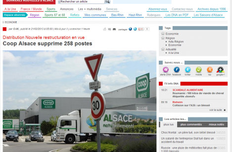 Coop Alsace supprime 258 postes