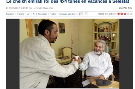 Le cheikh Hamad ben Hamdane Al Nahyane en vacances à Sélestat