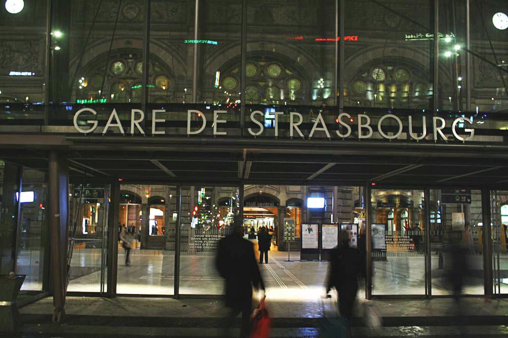 La gare de Strasbourg, point de départ vers l'exil pour certains alsaciens (Photo Vanessa Jollet)