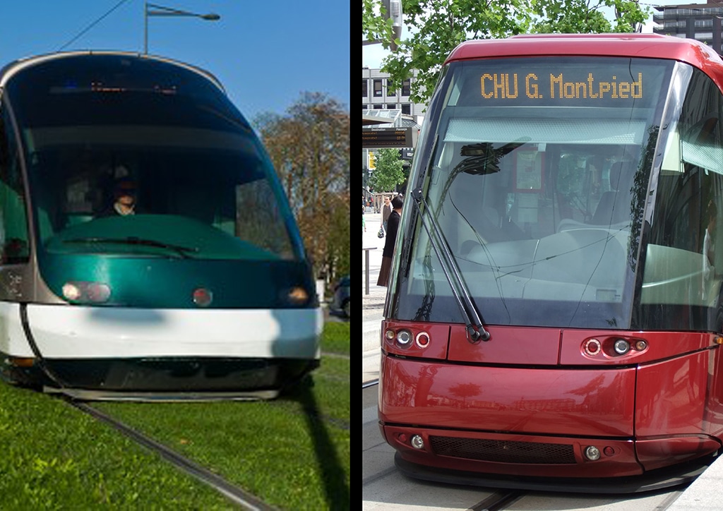 Tramway sur fer ou tramway sur pneus, la concertation publique va-t-elle réussir à trancher le débat ? (Photos Matthieu Mondoloni et FlickR)
