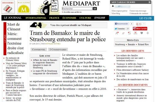 Tram de Bamako : Roland Ries entendu par la police