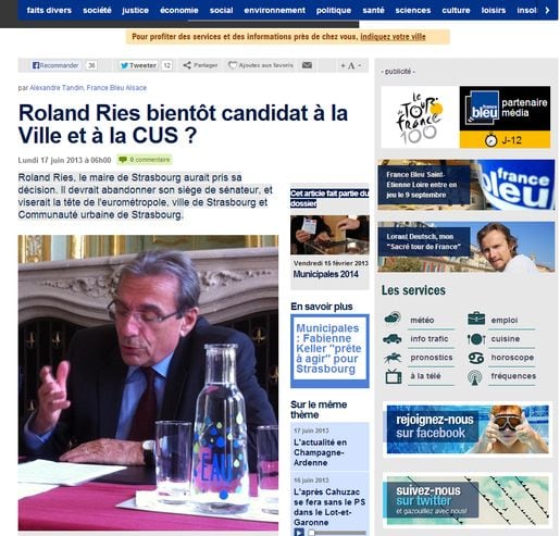 Roland Ries viserait-il la métropole ?