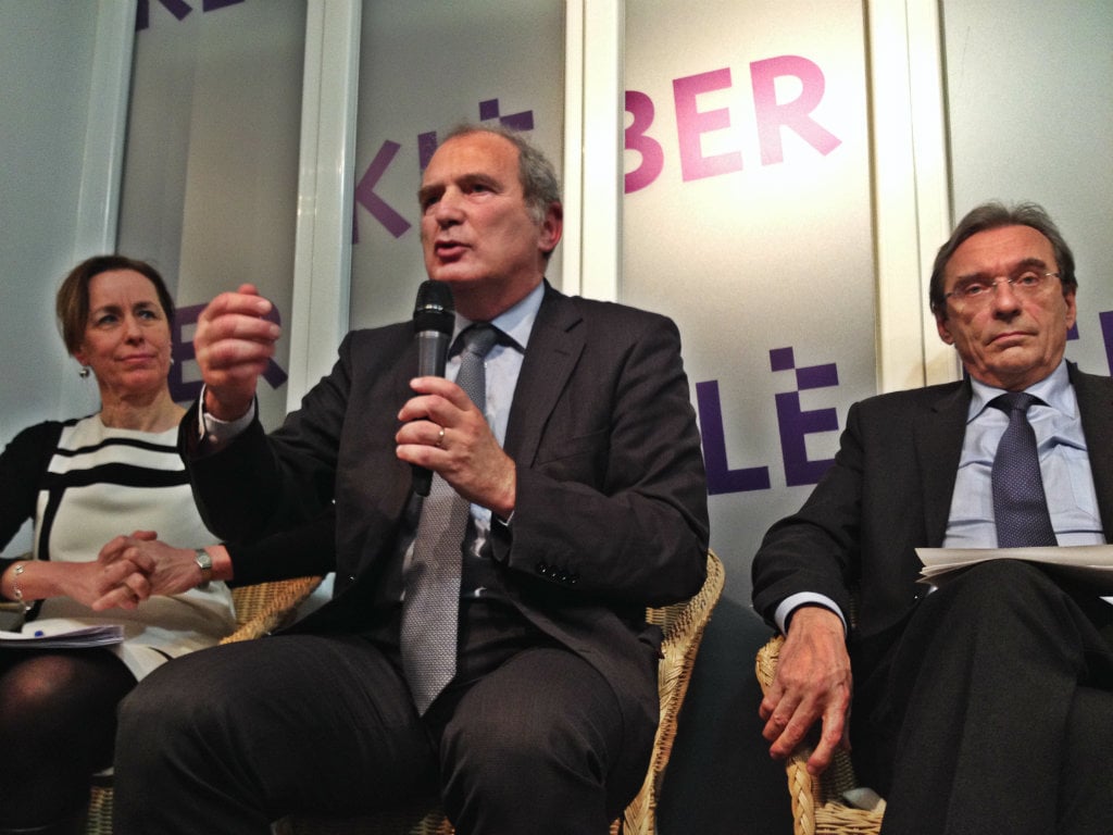 François Loos, Fabienne Keller et Roland Ries lors du débat à la librairie Kléber.