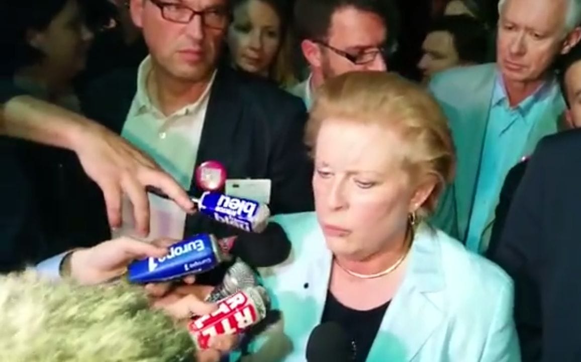 Catherine Trautmann dimanche soir au Parlement européen (Photo PF / Rue89 Strasbourg)