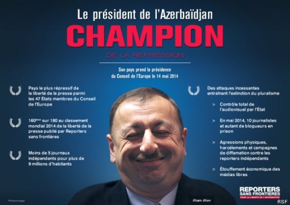 Reporters Sans Frontière a débuté une campagne sur le régime d'Ilham Aliyev (dr)
