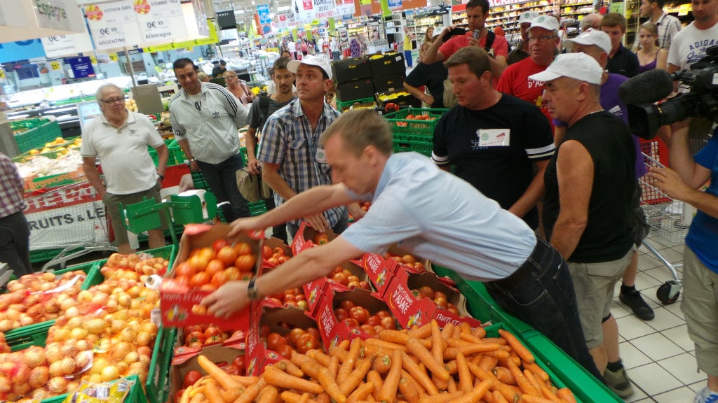 Les tomates alsaciennes ont été vendues au prix des tomates espagnoles (Photo JFG / Rue89 Strasbourg / cc)