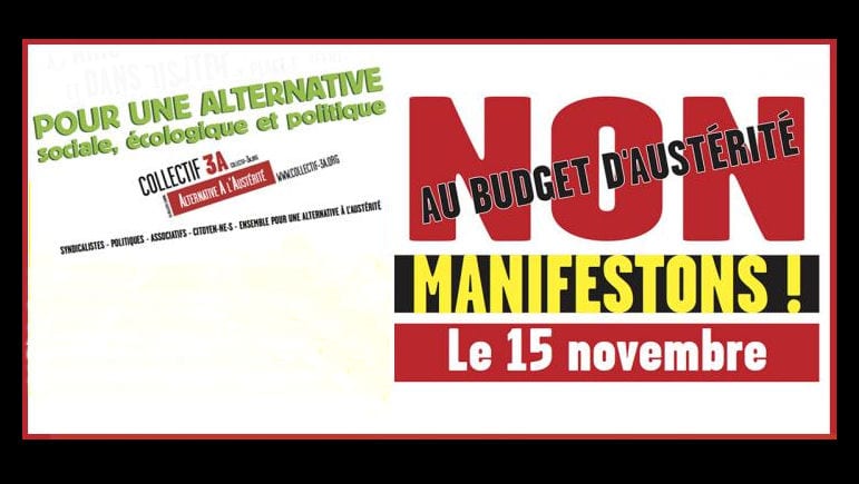 Manifestation contre les politiques d’austérité samedi 15 novembre