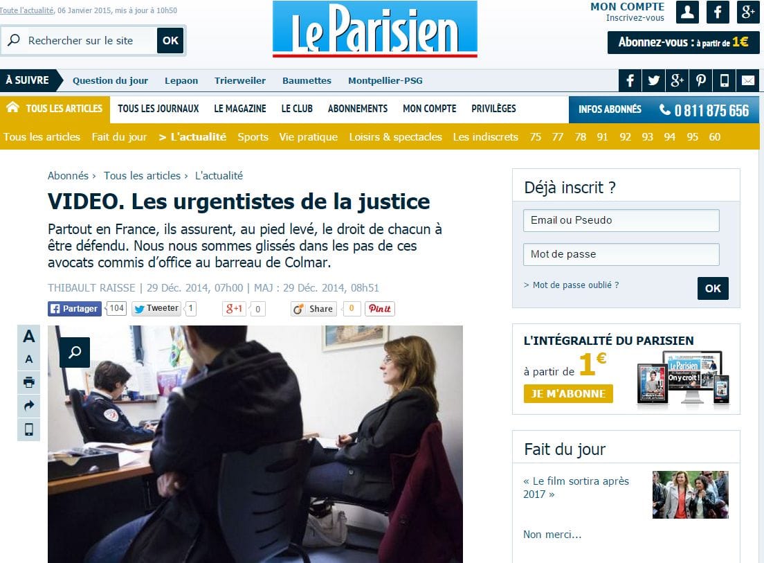 Avocats commis d’office, les urgentistes de la justice