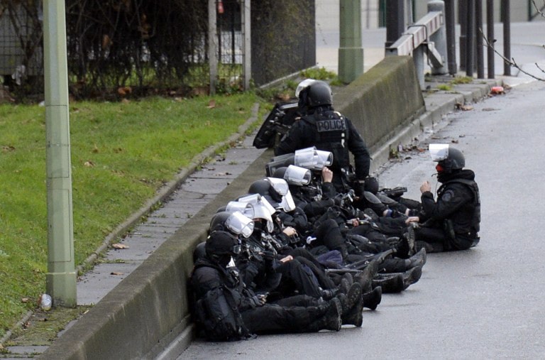 La police encercle un bâtiment à Vincennes (Photo AFP)
