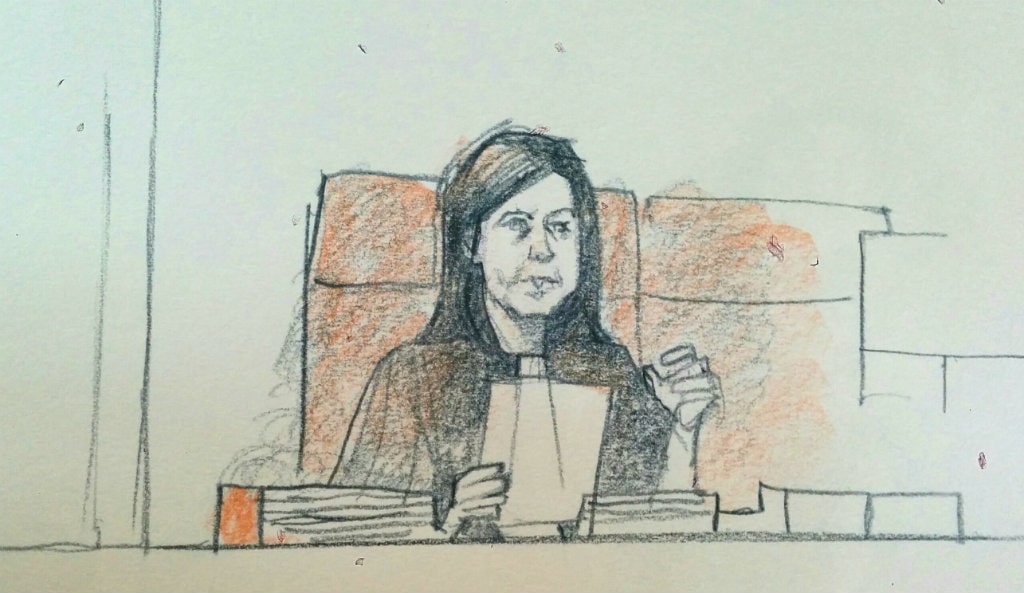 La présidente Sophie Thomann (dessin Guillaume Decaux)