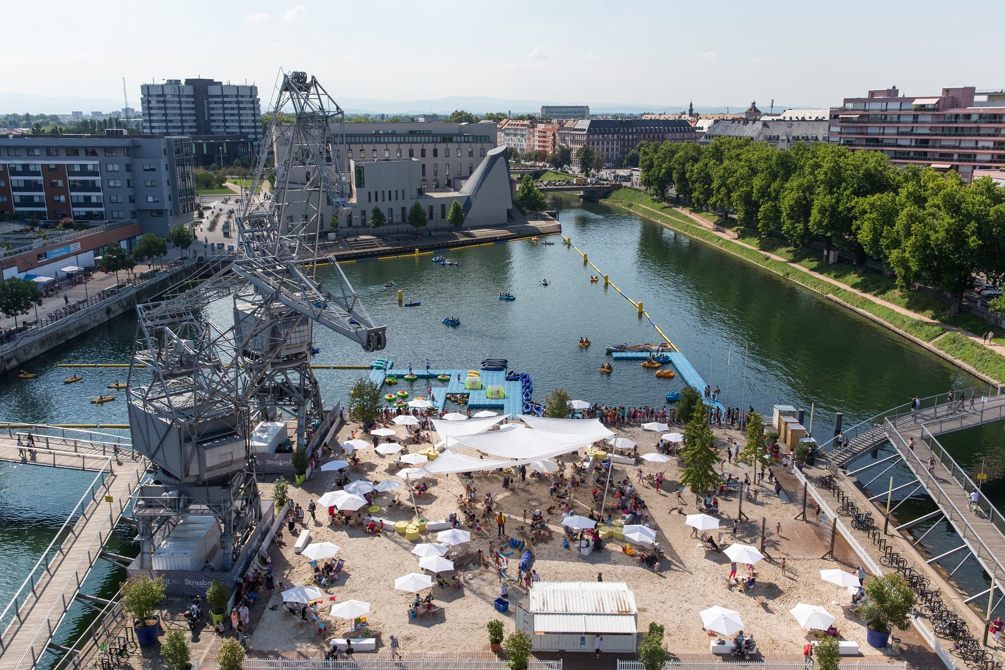 Les Docks d'été reviennent avec des horaires plus étendus sur la presqu'île Malraux. (Photo : Ville de Strasbourg)