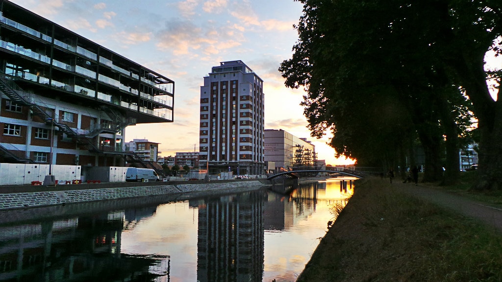 La tour domine la presqu'île Malraux et dispose d'un point de vue exceptionnel sur Strasbourg (Photo JFG / Rue89 Strasbourg)