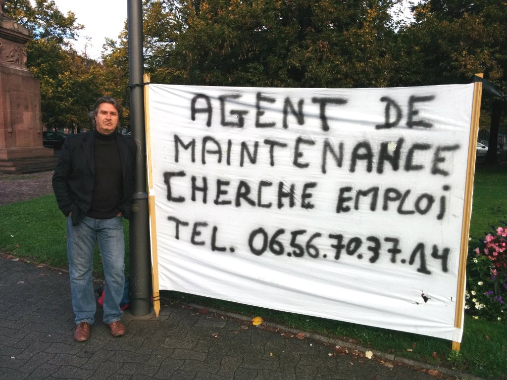 Manifestation pour l’emploi d’Yves Mathis