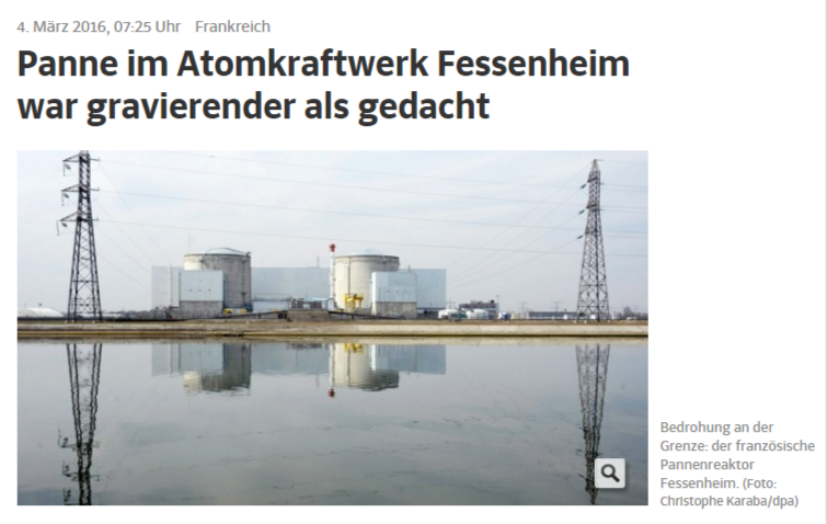 L’incident de 2014 à Fessenheim minimisé par EDF selon la presse allemande