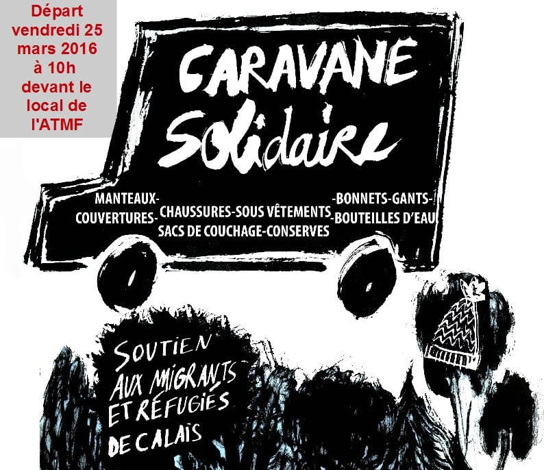 Collecte de dons pour une caravane solidaire vers Calais le 25 mars