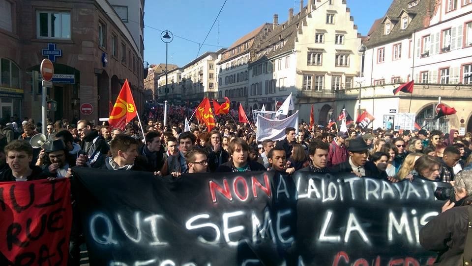 Manifestation du 24 avril à Strasbourg contre la réforme du code du travail (Photo CGT)
