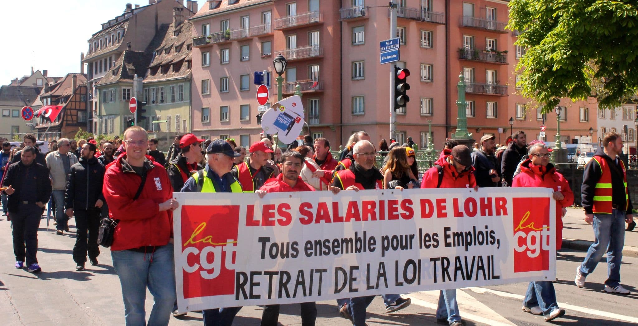 Manifestation contre la loi travail en avril (Photo Pablo Desmares / Rue89 Strasbourg / cc)