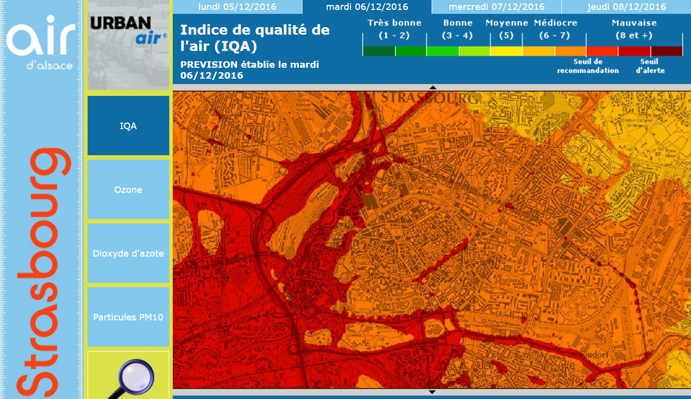 Pollution : troisième jour d’affilée de pollution aux particules fines en Alsace mercredi